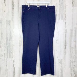 LOGO Lori Goldstein Blue Plus Size Boot Cut Jeans